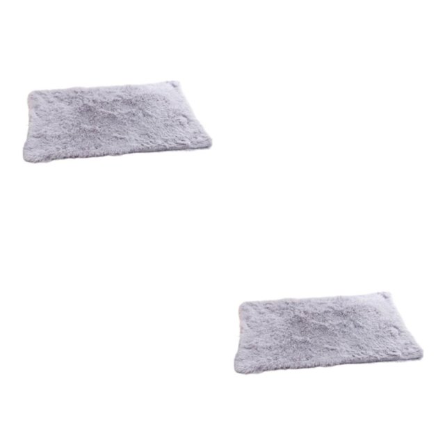 ZheElen Soft And Comfortable Fluffy Pet Blanket For Dogs And Cats Soft Warm Fluffy Pet Blanket Easy To Clean light grey L 2Set