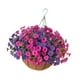 thumbnail image 2 of Arreglo artificial, plantas falsas, flores artificiales colgadas en una canasta para Rosa violeta, 2 of 9