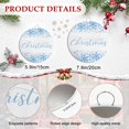thumbnail image 6 of Welcome Sign for Front Door, Blue Merry Christmas Round Metal Wall Art Wreaths, Winter Snowflake Xmas Outdoor Indoor Wall Hanging Sign for Porch Decor Housewarming Gifts 7.9 Inch, 6 of 8