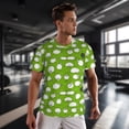 thumbnail image 3 of Wukai Funny Sheep Doing Yoga Print Men's Short-Sleeved Mesh T-Shirt,Quick-Dry Short Sleeve Workout T-Shirt-X-Small, 3 of 8