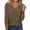 Brown Tops, variant on Women 3/4 Length Sleeve Tops Dressy V Neck Tunic Tshirts Casual Summer Basic Tee for Daily Red S