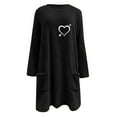 thumbnail image 2 of Womens Winter Coat Loose Wool Jacket Long Sleeved Jumper With Pockets, 2 of 5