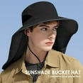 thumbnail image 3 of Outdoor Sun Hat Detachable Neck Face Flap UPF 50+UV Protection Visor Fishing Hats with Neck Flap for Men & Women, 3 of 5
