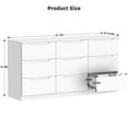 thumbnail image 4 of 9-Drawer Dresser, Black & White Chest of Drawers, Storage Cabinet for Bedroom, Living Room, Hallway, Entryway, Office, 4 of 7