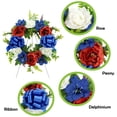 thumbnail image 3 of Mainstays 17 in Outdoor Memorial Rose Peony Wreath, Red, White and Blue Color, 3 of 8