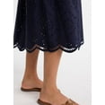 thumbnail image 2 of Free Assembly Women's and Women's Plus Cotton Eyelet Midi Skirt, Sizes XS-4X, 2 of 5