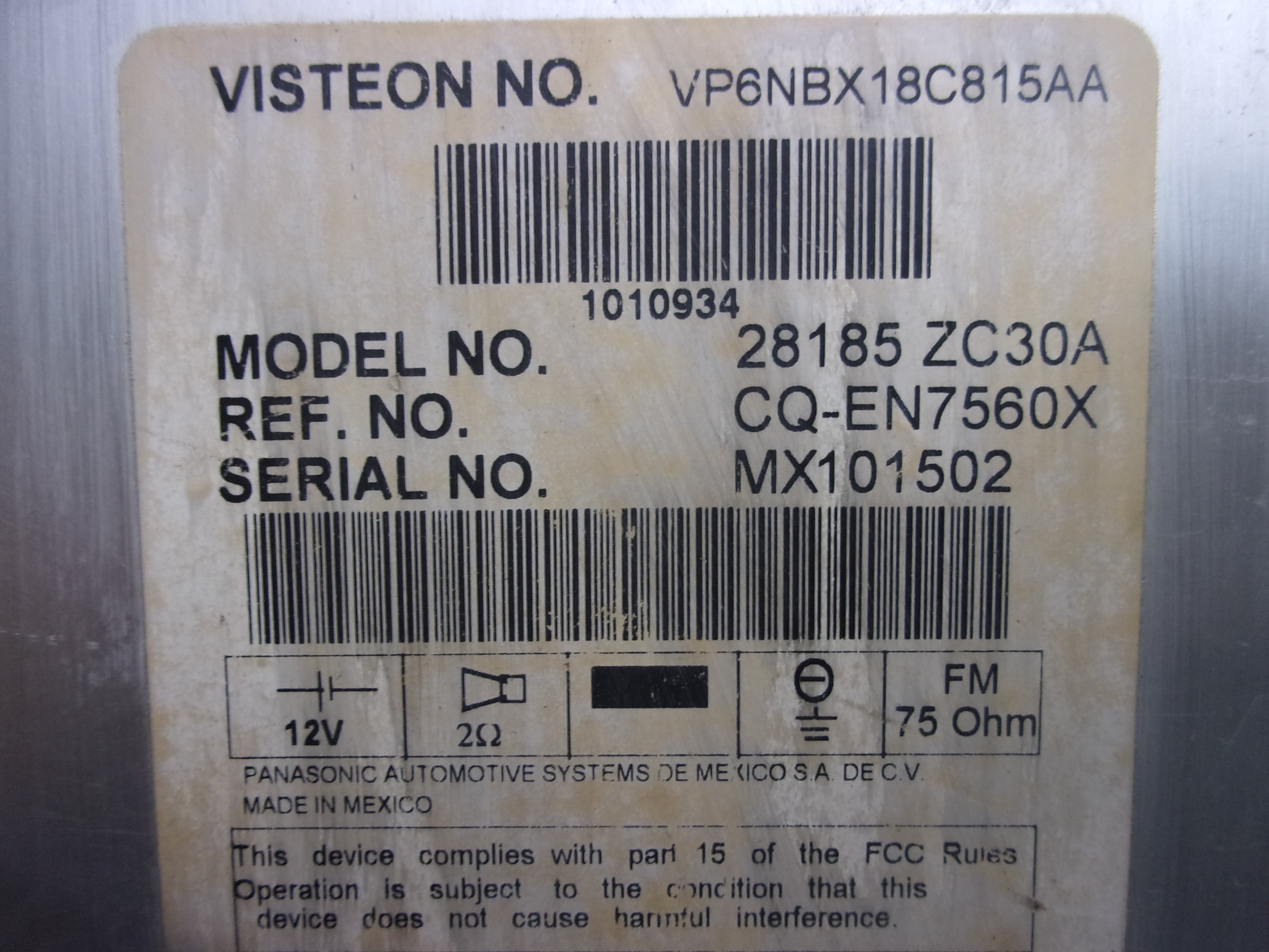 Pre-Owned 2006 Nissan Armada Radio Receiver 6 Disc CD Player ID 28185ZC30A OEM - Verify Specific Vehicle Fitment In Description - (Good)
