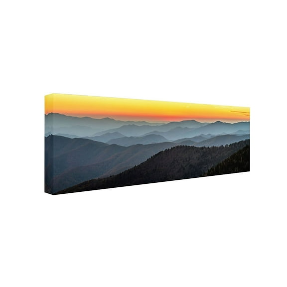 Trademark Fine Art "Great Smoky Sunset" Canvas Art by Pierre Leclerc