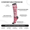 thumbnail image 3 of Lsque Glittering Pink Bathtub Pattern Sport Compression Socks for Men & Women 15-20 mmHg Knee High Nurse Pregnant Running Medical and Travel Athletic, 3 of 6