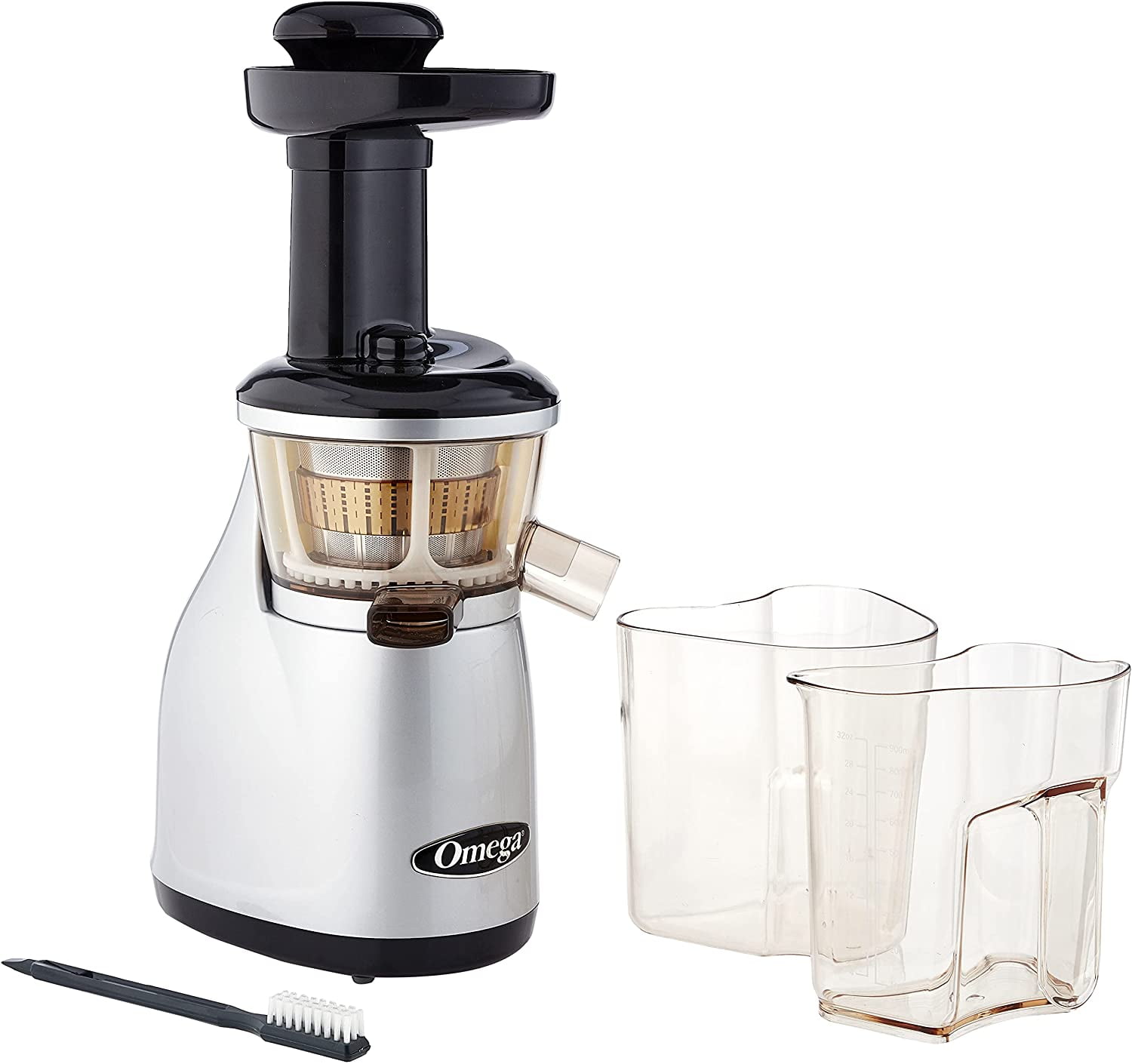 Omega VRT350 Vertical Low Speed Juicer, 150Watt, Silver