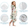 thumbnail image 7 of Beige Christmas Santa Pattern Hooded Bath Towel，50"x30" for Ages 3 To 12 Kids, Quick Dry Lightweight Soft Microfiber Hood Beach Towel Cover Up for Kids, 7 of 7