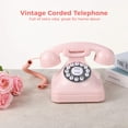 thumbnail image 6 of Bangcool Corded Landline Telephone, Landline Phones for Home, Pink Vintage Rotary Phone, Desk Telephone for Home, Office, Hotel Decoration, 6 of 7