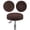 A258 Brown, variant on Bar Stool Covers Round Stretch Chair Seat Protector in Wine Red for Kitchen Counter Chairs with Elastic Band Fitting Twelve to Fourteen Inch Seats A266 Wine