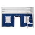 thumbnail image 4 of Max & Lily Loft Bed, Low Solid Wood Twin Loft Bunk Beds for Kids with Ladder and Curtain, 4 of 11