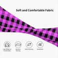 thumbnail image 4 of Yiaed Purple Black Buffalo Plaid Print Sports Headbands,Moisture Wicking Workout Headband, Sweatband Headbands for Running,Cycling for Women and Men, 4 of 8