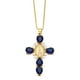 thumbnail image 2 of Collar de ópalo bañado en oro con colgante de circonia - Cadena de cobre de 18 pulgadas para mujer, longitud de clavícula, regalo para ella, 2 of 2