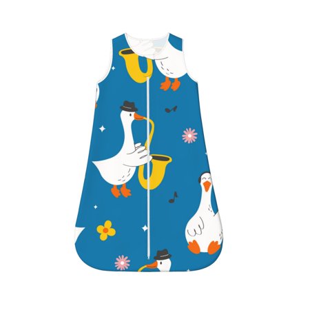 

Cauagu Cartoon Goose for Infant Wearable Blanket Unisex Girl Boy Swaddle Transition Sack - Newborn Essentials Sleep Clothes-Large