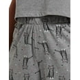 thumbnail image 2 of Hue MEDIUM GREY HEATHER Women's Sweet Kitty Print Capri Pajama Bottom, US Large, 2 of 4