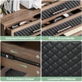 thumbnail image 6 of Tribesigns 3-Drawer File Cabinet, Modern Lateral Cabinet with PU Leather & Gold Handles, 6 of 7
