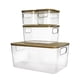 thumbnail image 1 of Set de 4 Cajas de Acrílico Transparente con Tapa de Bambú, 1 of 2