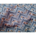 thumbnail image 4 of oneOone Silk Tabby Dusty Blue Fabric Chevron Geometric Craft Projects Decor Fabric Printed By The Yard 42 Inch Wide, 4 of 4