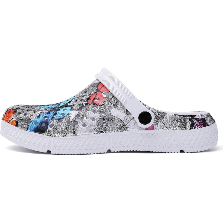 Tropical Print Comfort Clogs Garden Shoes‎ Slip-Resistant Beach Sandals Crocs Child Classic Slip On clogs Tropical Print 6-7 | eBay main image 3