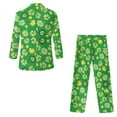 thumbnail image 5 of Xoenoiee Green Lucky Shamrock Print Boys Suit 2 Piece Slim Fit Kids Tuxedo Suit St. Patrick's Day Formal Wedding Outfit Blazer Pants Set Dresswear, Size 11-12 Years, 5 of 7