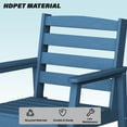 thumbnail image 4 of 7-Piece Outdoor Dining Set for 6, All-Weather HDPE Dining Table and Chairs, Patio Furniture Set with 2" Umbrella Hole for Garden, Backyard, Dark Blue, 4 of 6