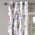 thumbnail image 3 of Ambesonne Floral Grommet Curtain, Minimalist Spring Romance, 50"x84", Violet Pink and Green, 3 of 5