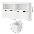 thumbnail image 4 of Homfa Kids Toy Storage with 4 Drawers, Cubes Storage Bin with Shelves and Wheels for Kids Living Room, White, 4 of 7