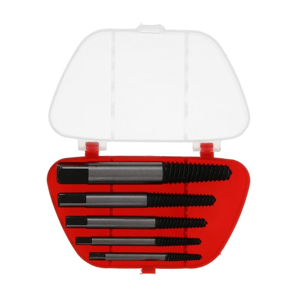 Juego de 5 extractores de tornillos, extractor de pernos, tornillos rotos y pelados.
