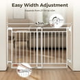 thumbnail image 5 of Baby Gate, Caveen No Bottom Bar Baby Safety Gate, 27.5-43" Baby Safety Gate for Ages 6 to 24 Months, White, 5 of 8