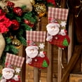 thumbnail image 6 of CuiLiyq Mini Christmas Stockings, 3D Xmas Stockings Character Plush Santa, Snowman, Reindeer, for Christmas Tree, Xmas Holiday Party Decor Gift Treat Bags (Santa, 12.6" x 8.3"), 6 of 9