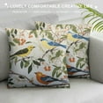 thumbnail image 3 of GOSMITH  Leaveas and Birds Pillow Cases, Standard Pillow Covers Pillow Shams Botanical Floral Printed, 3 of 5