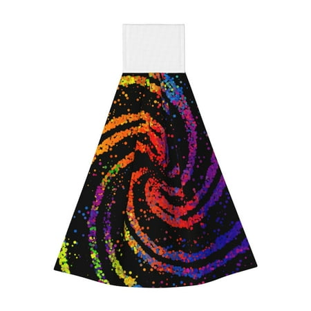 

Disketp A Bright Abstract Hanging Kitchen Towel Tie Towels Tea Bar Dish Cloths Dry Towel for Laundry Room Decor (18*14in)