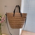 thumbnail image 3 of Bolsos de hombro para mujer Tote Casual Summer Straw Woven Bag Messenger Bag (Marrón) Ehuebsd Para Estrenar, 3 of 9