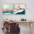 thumbnail image 3 of Stupell Industries Abstract Day & Night Landscape Abstract Painting Gray Framed Art Print Wall Art, 24 x 24, Set of 2, 3 of 10