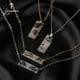thumbnail image 2 of Letdiffery, collares de ojos grabados personalizados para mujeres y hombres, carrete de acero inoxidable tallado con láser, nombres de fotos, Colgante cuadrado, regalos de joyería, 2 of 5