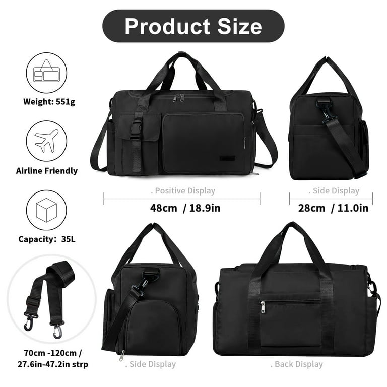 Gynky 4-in-1 Travel Duffel Bag, Weekender Backpack photo 2