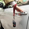 thumbnail image 5 of 2PCS Keychain Handmade Wristlet Bracelet Keychain Country style Wrist Lanyard Handmade Holder for Women - Light green+red, 5 of 5