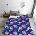 thumbnail image 5 of Vsdgher Skull starry sky flower leaf Ultra-Soft Micro flannel Blanket Throw Blankets for Couch Sofa, Bed (4 sizes)-60"x50", 5 of 7