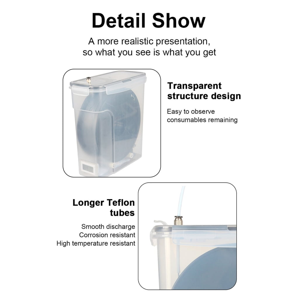 Printing Filament Storage Box Replacement for Continuous Filament Sealing Protective Printer Filament Holder
