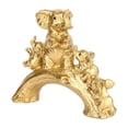 thumbnail image 2 of AMLESO Sculpture Éléphant Statue en Résine pour Bureau Maison Étagère Or, 2 of 8