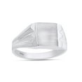 thumbnail image 2 of Men's Signet Ring In 14K White Gold Plated 925 Sterling Silver Frank Ring For Men's, Ring Size 12, 2 of 3