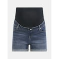 thumbnail image 5 of Time and Tru Women's Maternity Roll Cuff Shorts, Sizes S-XXL, 5 of 5