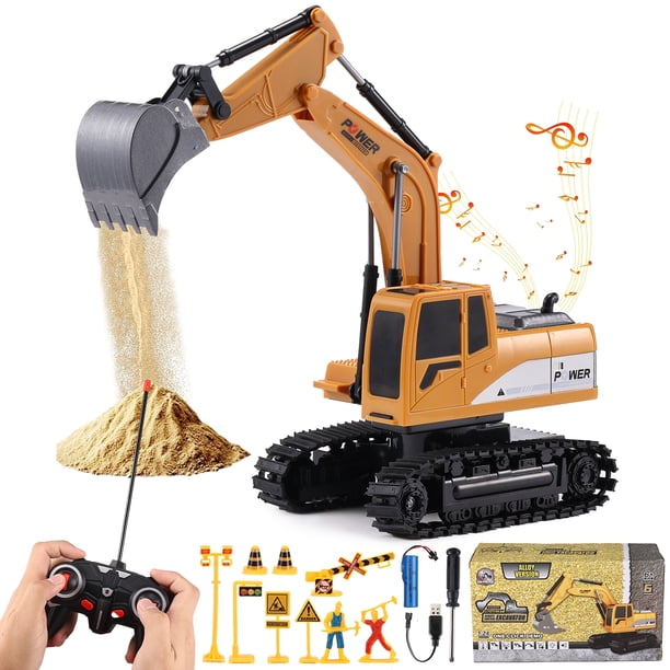 Lictin Excavadora Control Remoto, 1:24 2,4 GHz Rc Coches, CamióN RC Juguete Niños