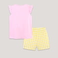 thumbnail image 5 of Caqnni 2Pcs Summer Outfits Set for Toddler Girls - Flower Short Sleeve T-Shirt & Pants for Gift Summer Outfits Girls' Clothing Set 2Pcs Summer Playwear Beach Outfits 1-2 Years,Black, 5 of 7