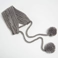 thumbnail image 5 of Winter Tie Knitting Warm Ear Protector Plush Hair Ball - Khaki, 5 of 5