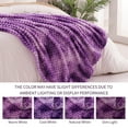 thumbnail image 4 of Exclusivo Mezcla Large Soft Fleece Throw Blanket, 50"x70" Stylish Jacquard Throw Blanket for Couch, Cozy, Warm, Lightweight Tie-dye Purple Blanket, 4 of 9