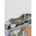 thumbnail image 5 of Suealasg Kids Boys Summer Outfits 6M 1T 2T 3T Toddler Baby Boys 2Pcs Causal Clothing Short Sleeve Round Neck Camouflage T-Shirts Tops + Elastic Waist Shorts Set, 5 of 9